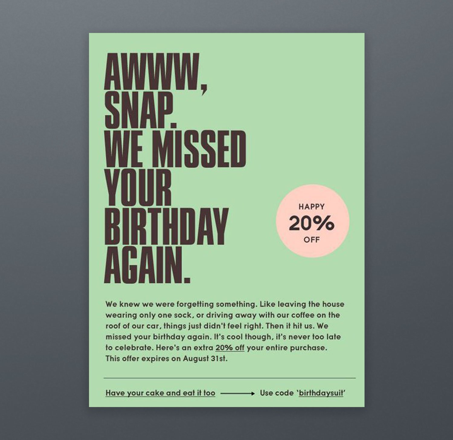 Need Supply Email Campaign Newsletter Birthday
