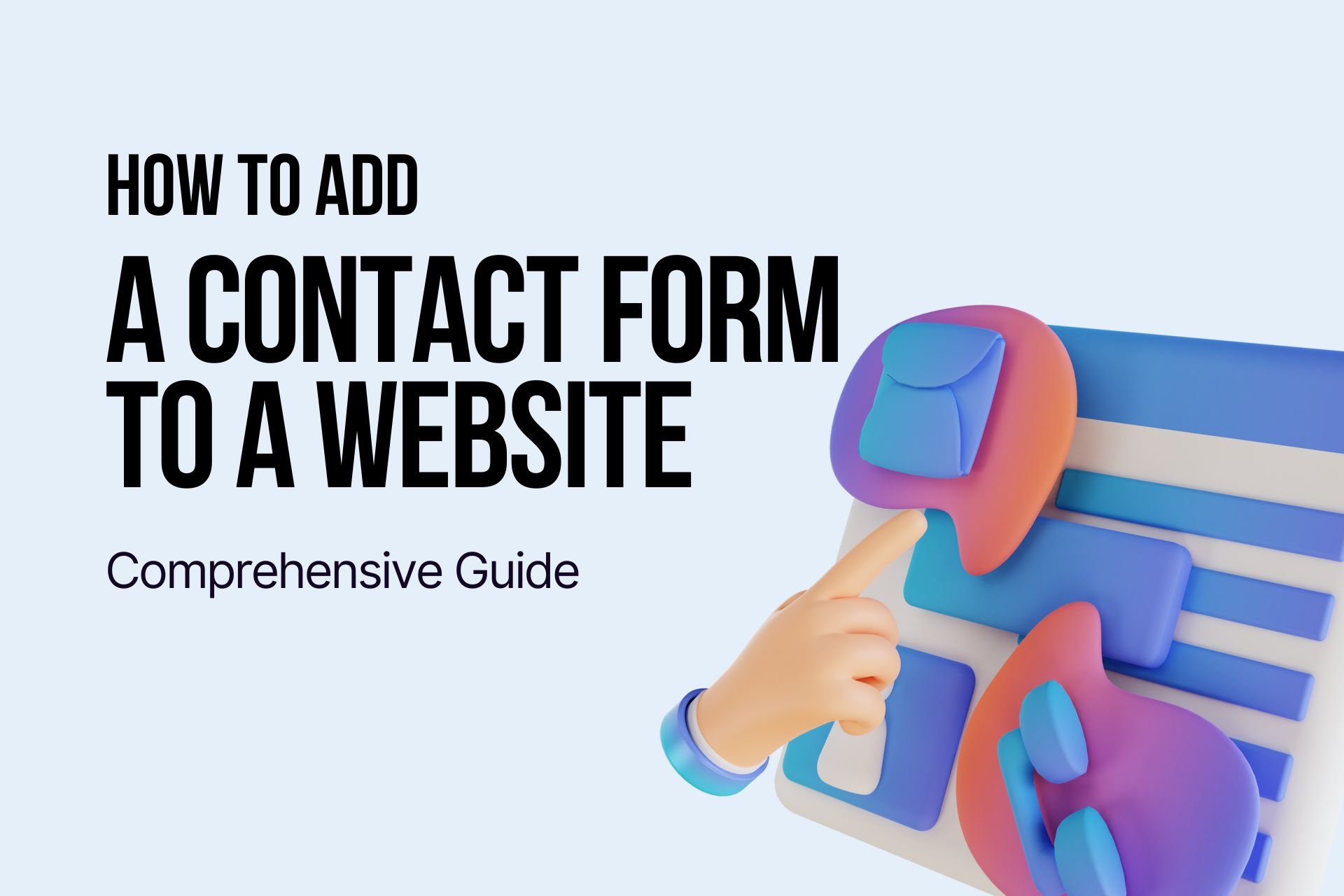 how to add a contact form to website