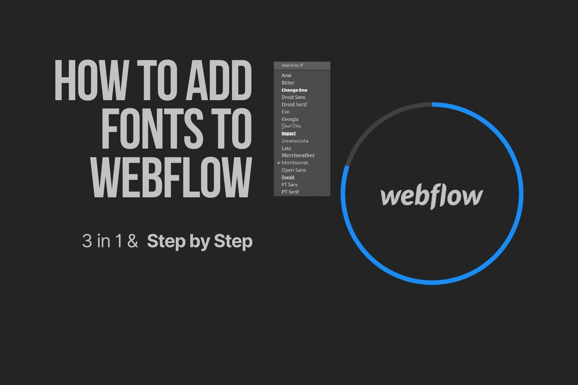 how to add fonts to webflow