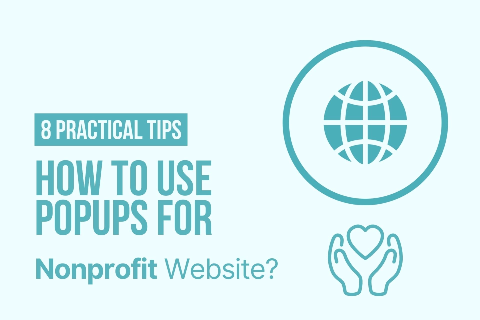 how to use popups for nonprofit website