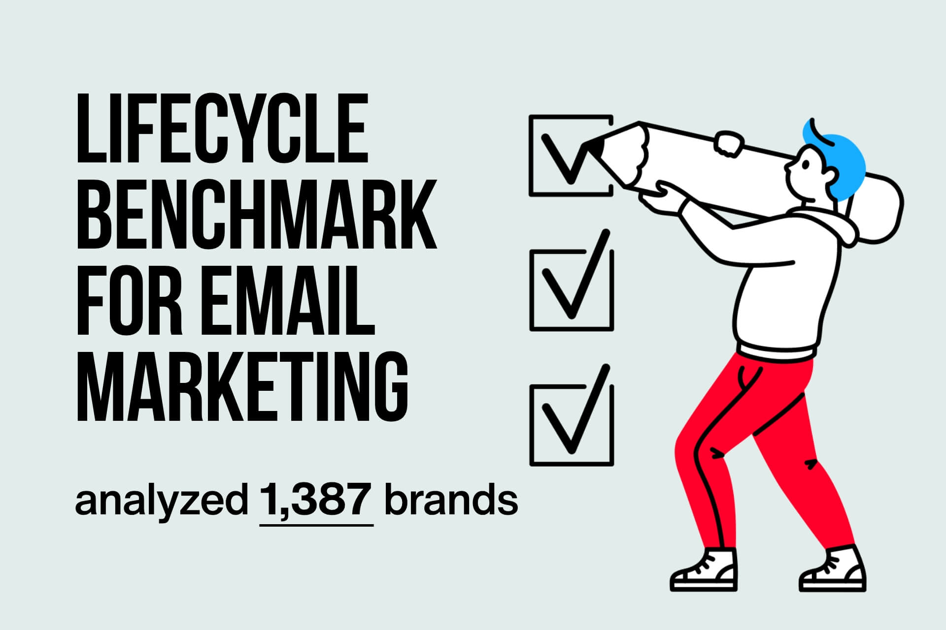 lifecycle benchmark report for email marketing different brand analysis a man browsing on his phone