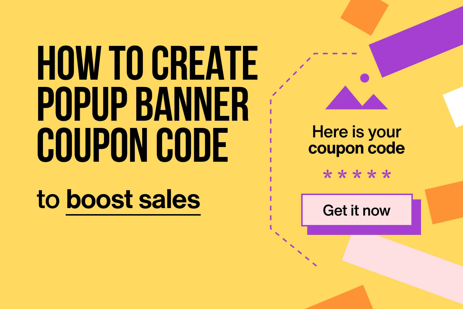 popup banner coupon code