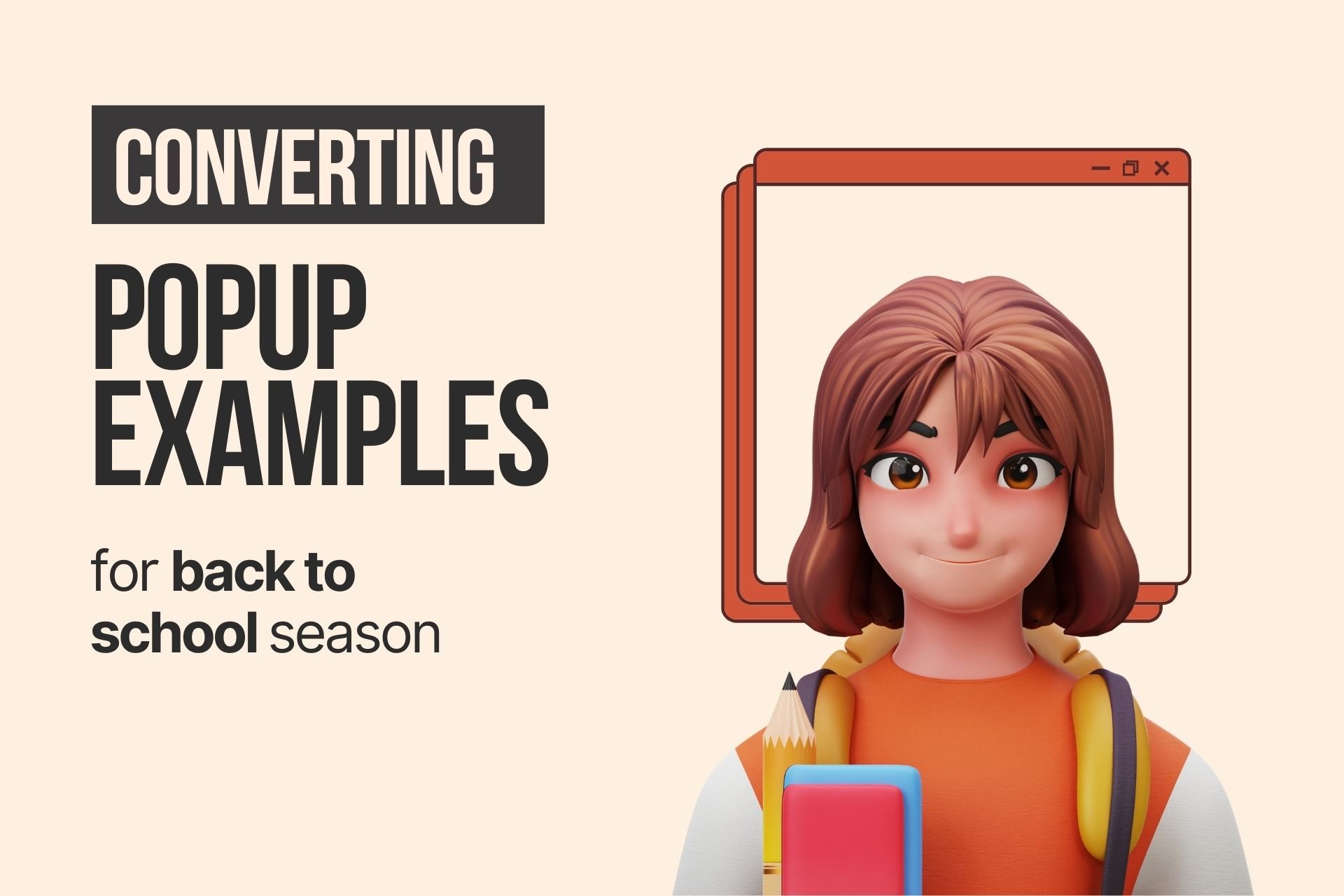 popup examples for back to school season