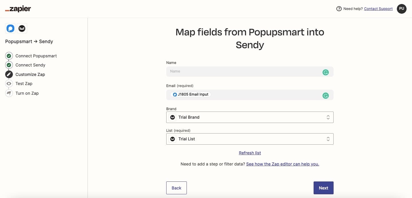 real map fields zap