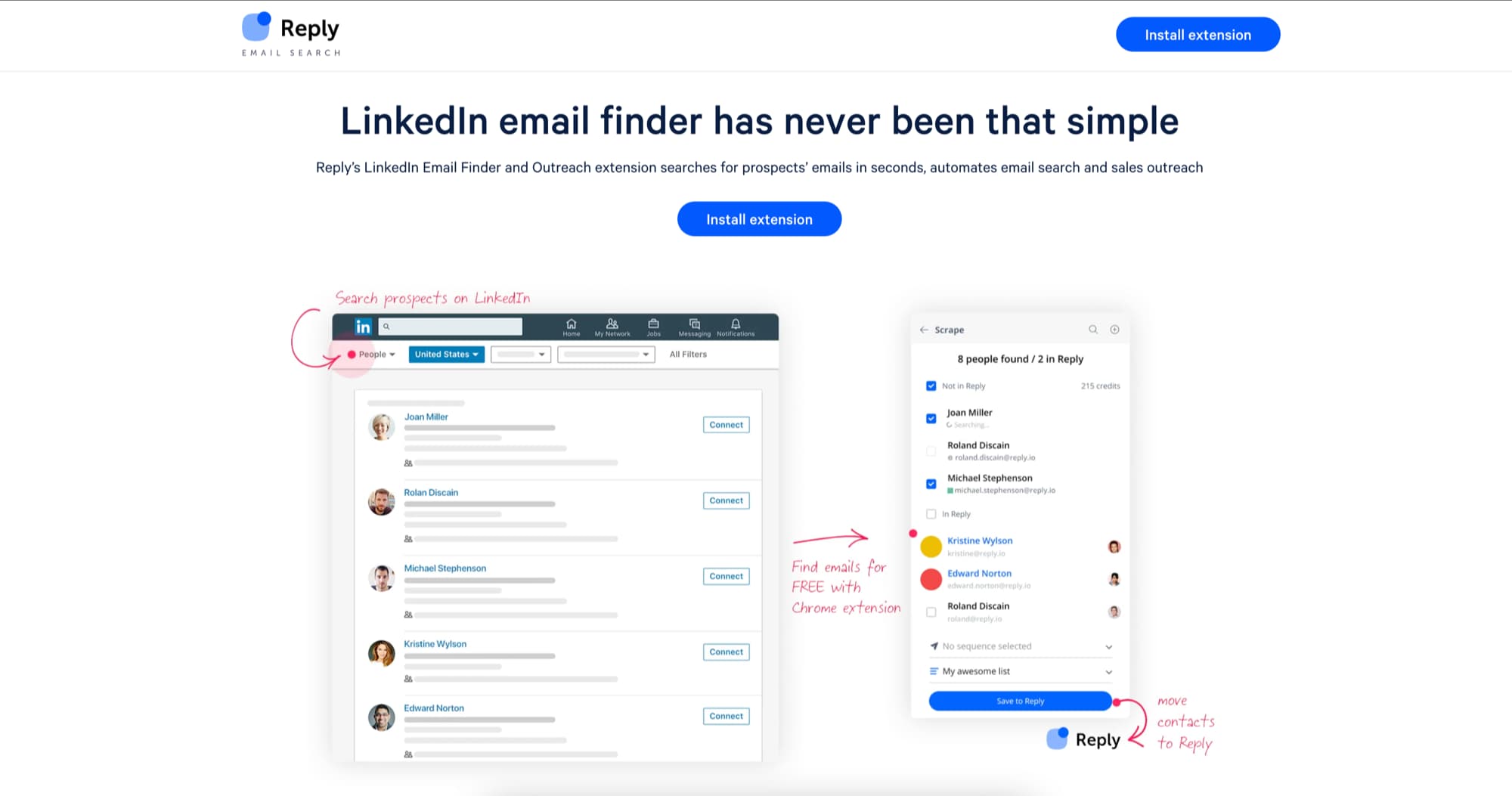 reply.io email finder tool