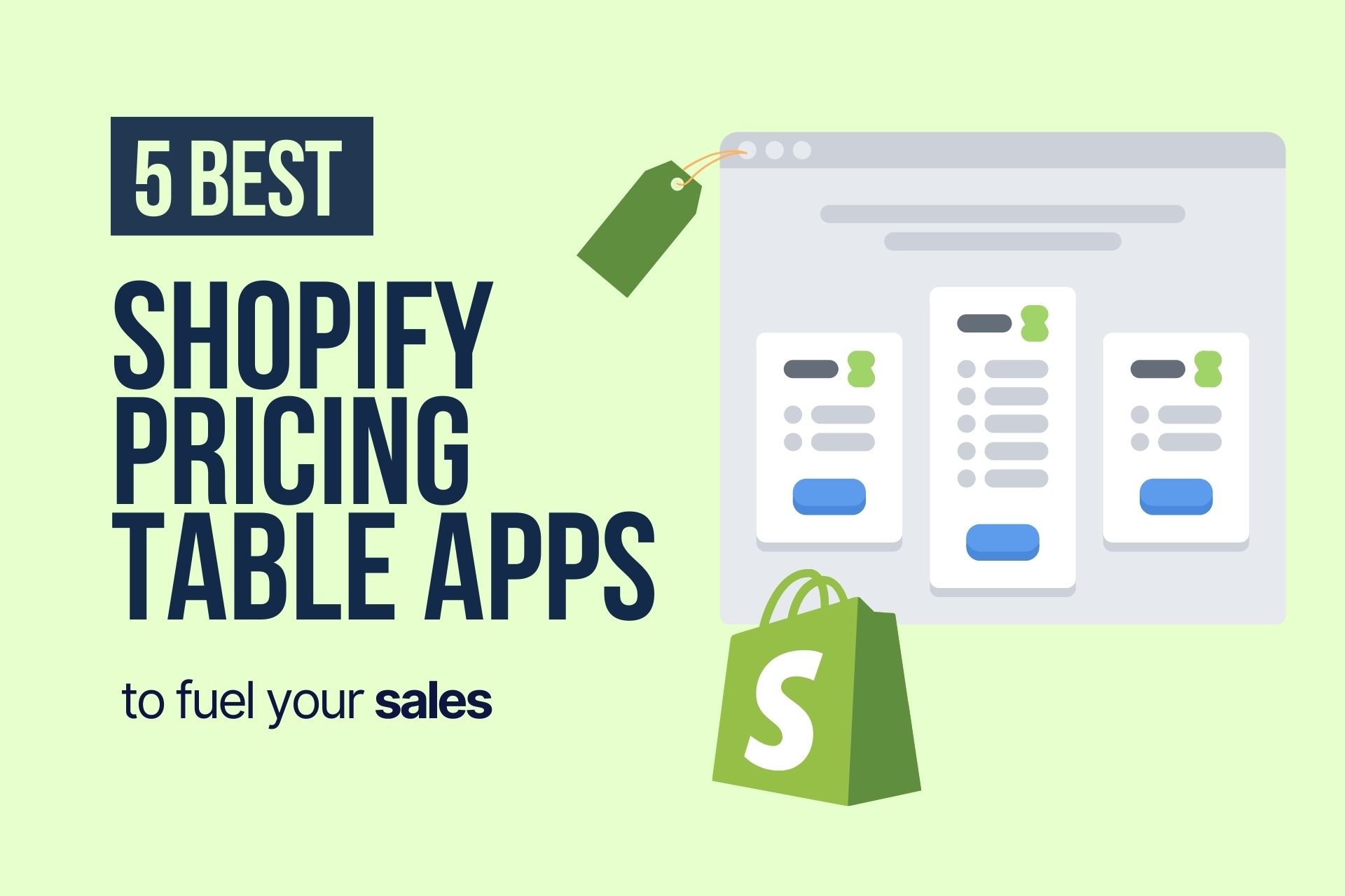 shopify pricing table apps
