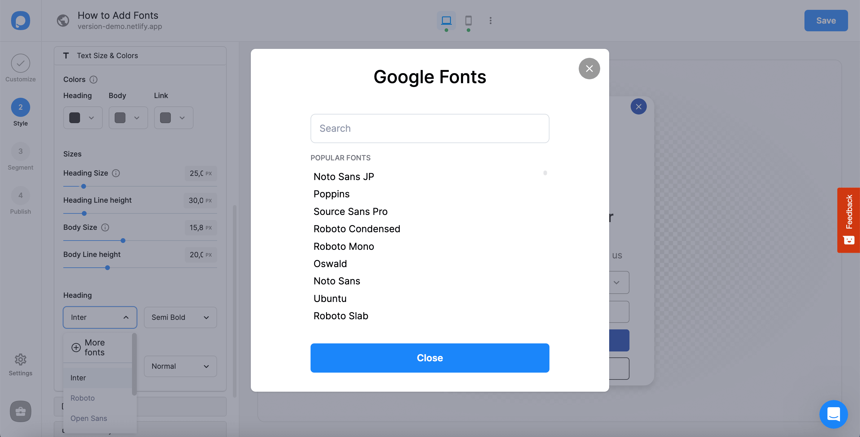 google fonts