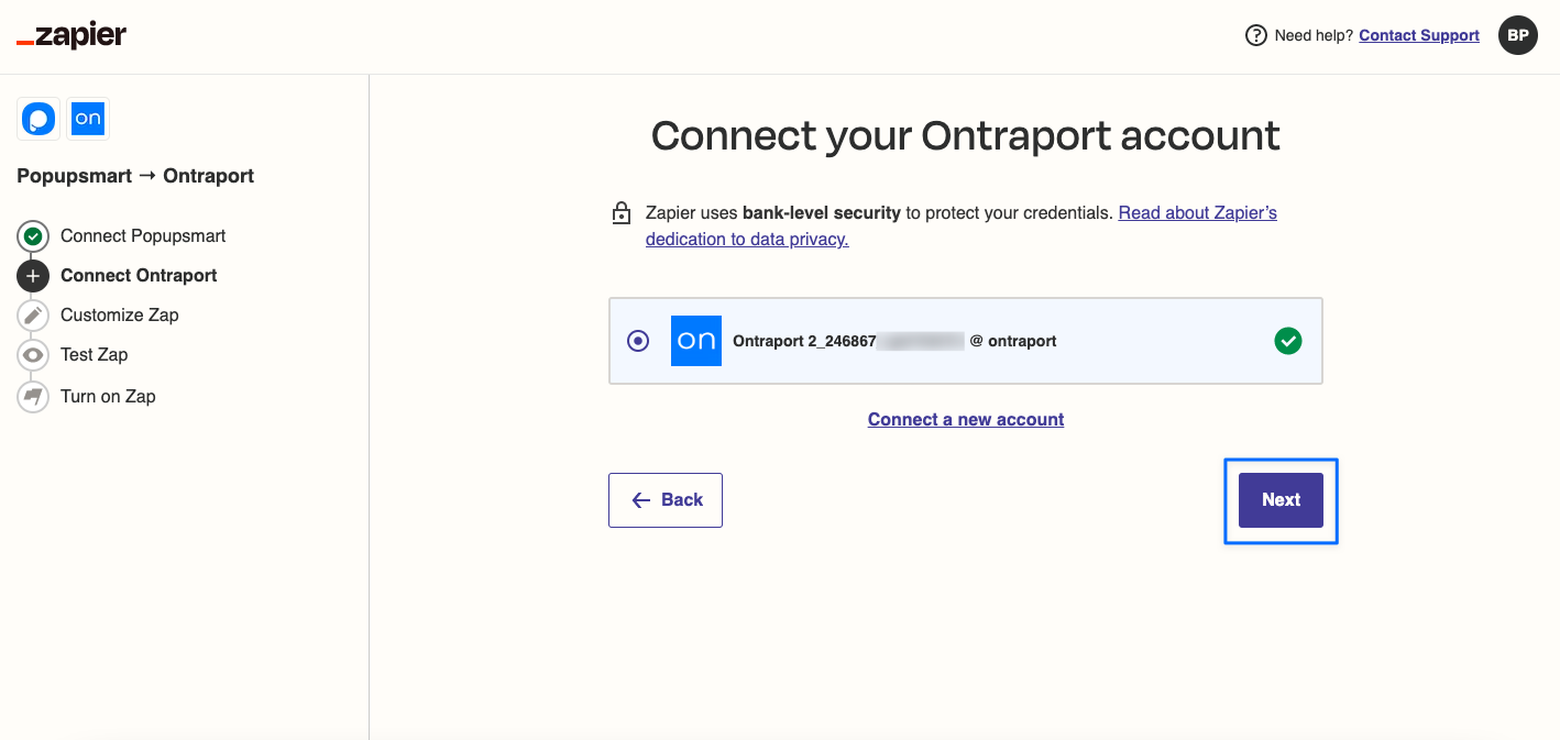 ontraport connect choose