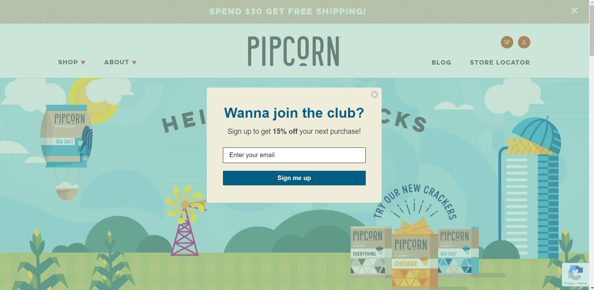 pipcorn popup example