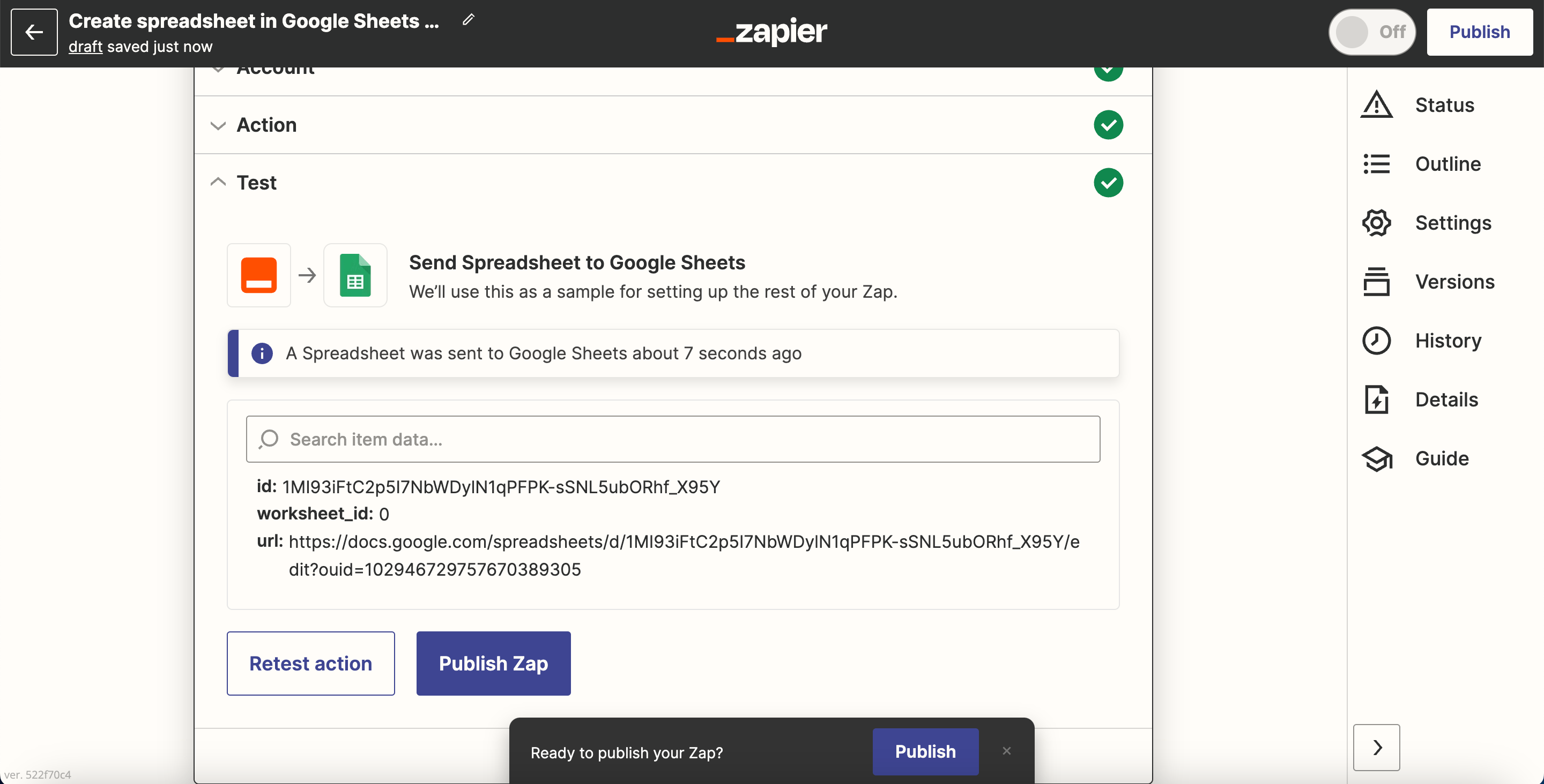 publish zap