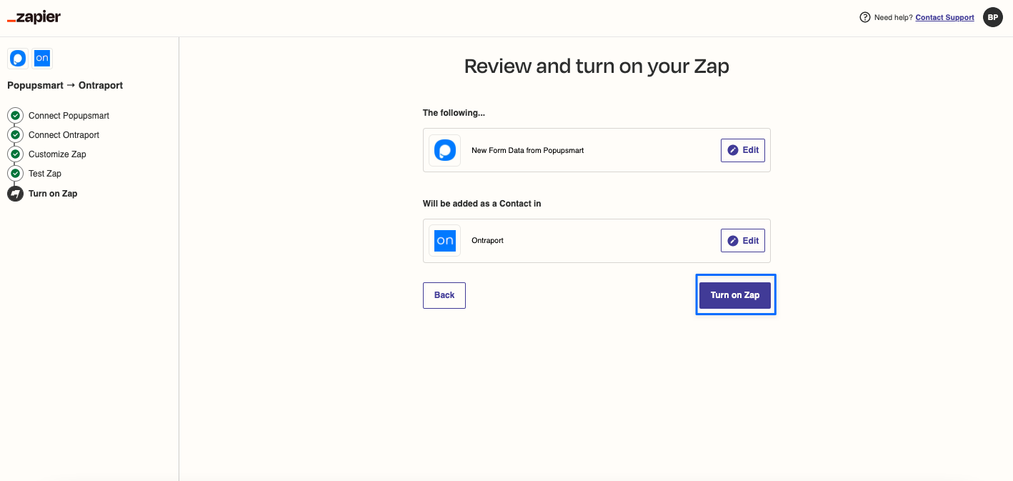 review turn on zap
